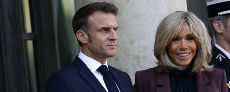 Брижит Макрон c супругом Эммануэлем