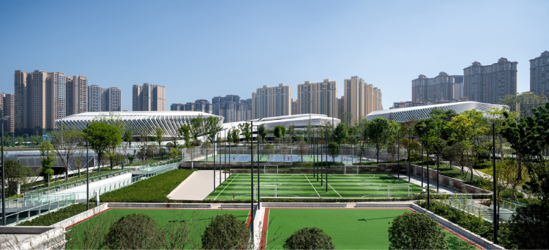 Спортивно-культурный комплекс Цзяньян в городе Чэнду, Китай