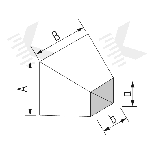 Переход для прямоугольного воздуховода