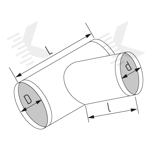 Тройник для круглого воздуховода